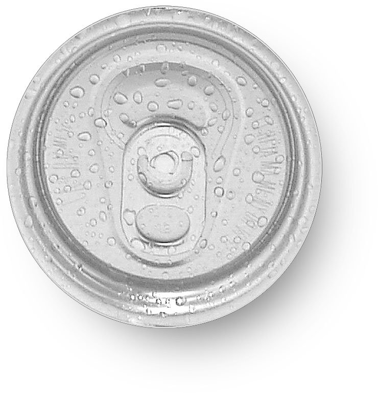 photo of aluminum can top